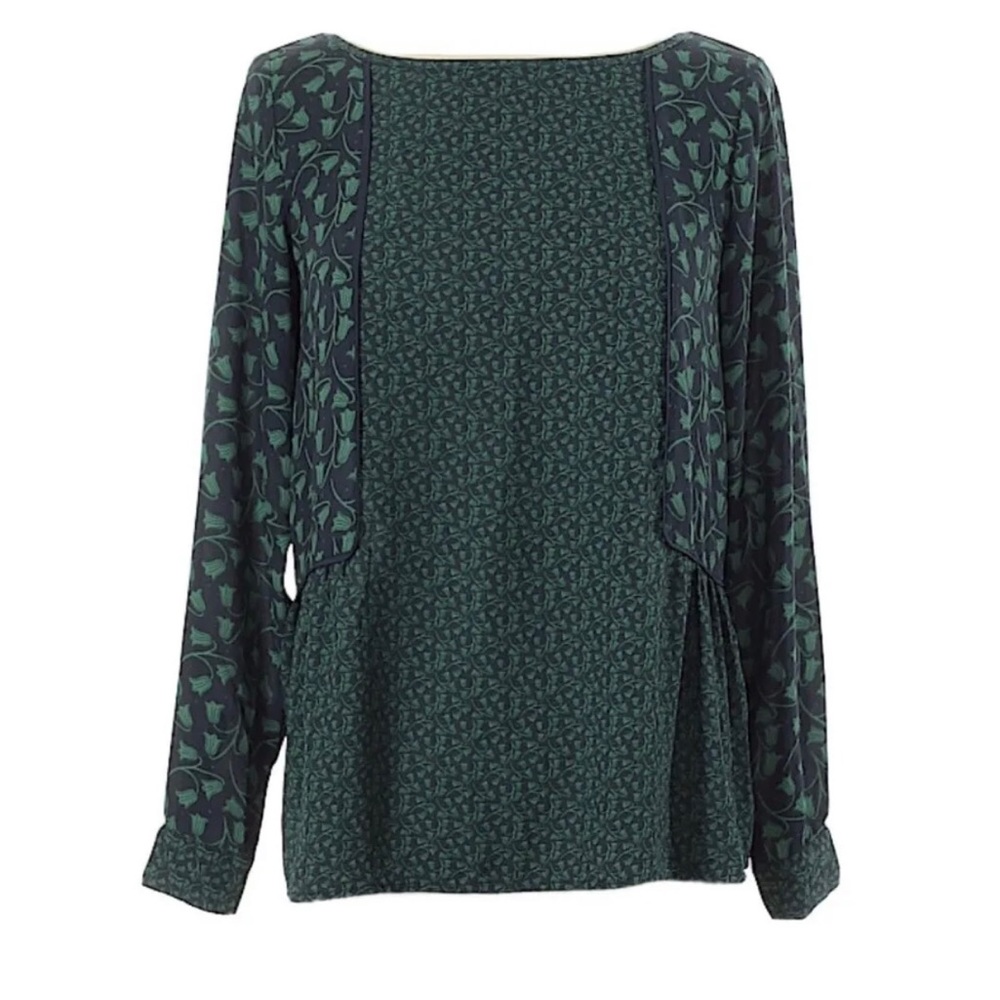 Loft Green And Blue Floral Blouse Size XXSP